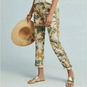 Chino by Anthropologie Relaxed Pants Size 27 Birds of Paradise Print NWT